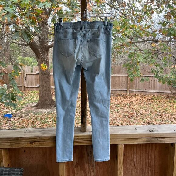 Blanqi Denim Distressed Skinny Maternity Jeans Light Wash Size 2 - Picture 2 of 9